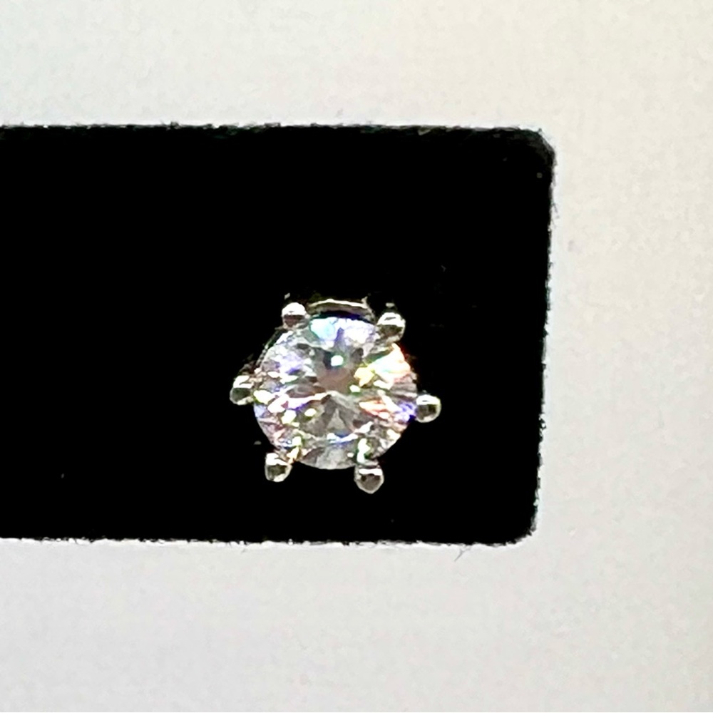 Moissanite Half-Carat Each (1 ctw), 6-Prong, Screw-on Backs, Stud Earrings